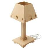 Abajur de MDF Mini com Fiação Ref.860 16x16x35cm FL